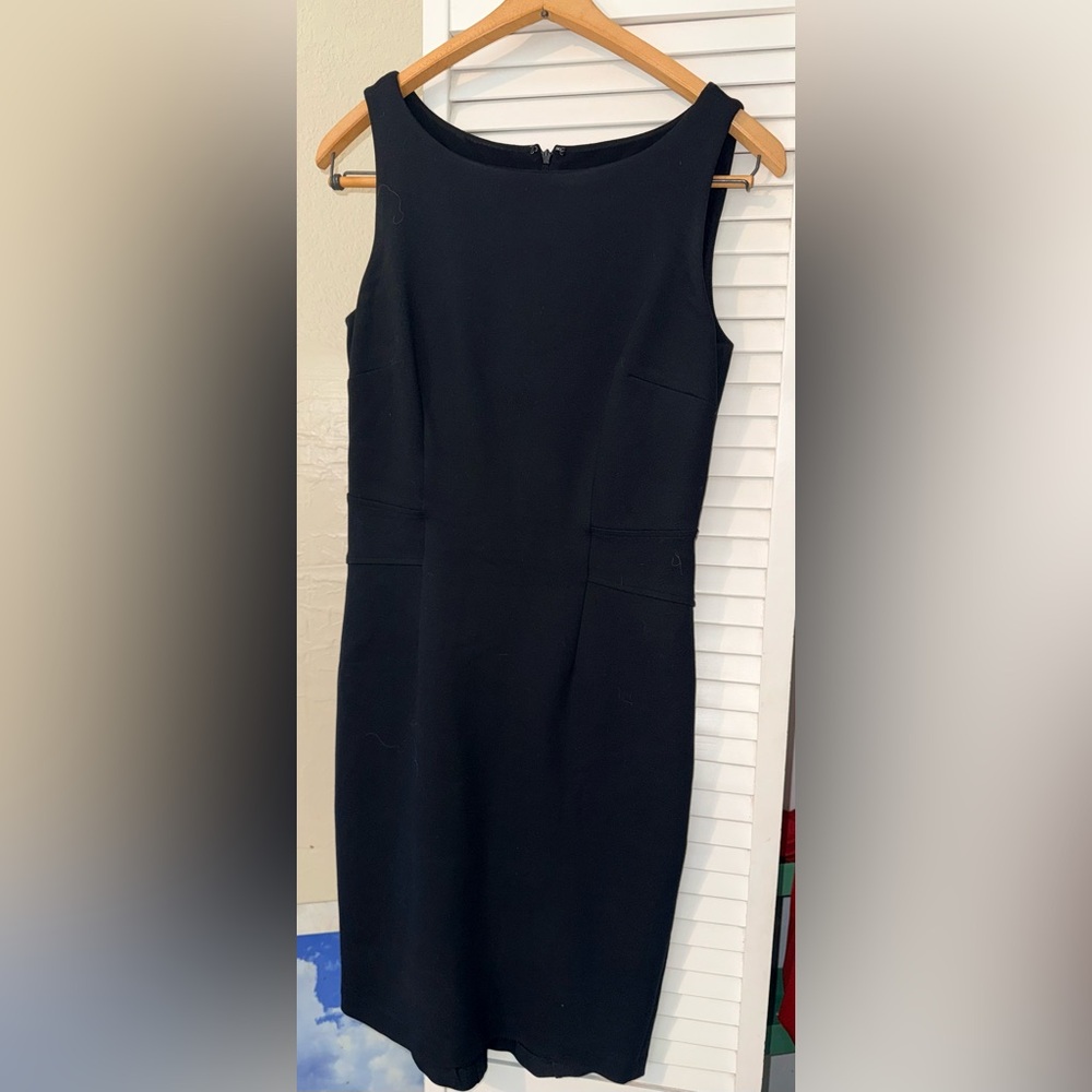 Ann Taylor Classic Black Midi Dress - 0